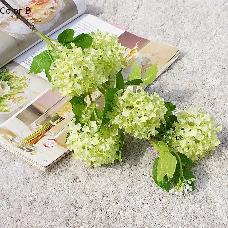 Silk Hortensia Snowball Artificial Flower Arrangement, Style One - B 1 Piece