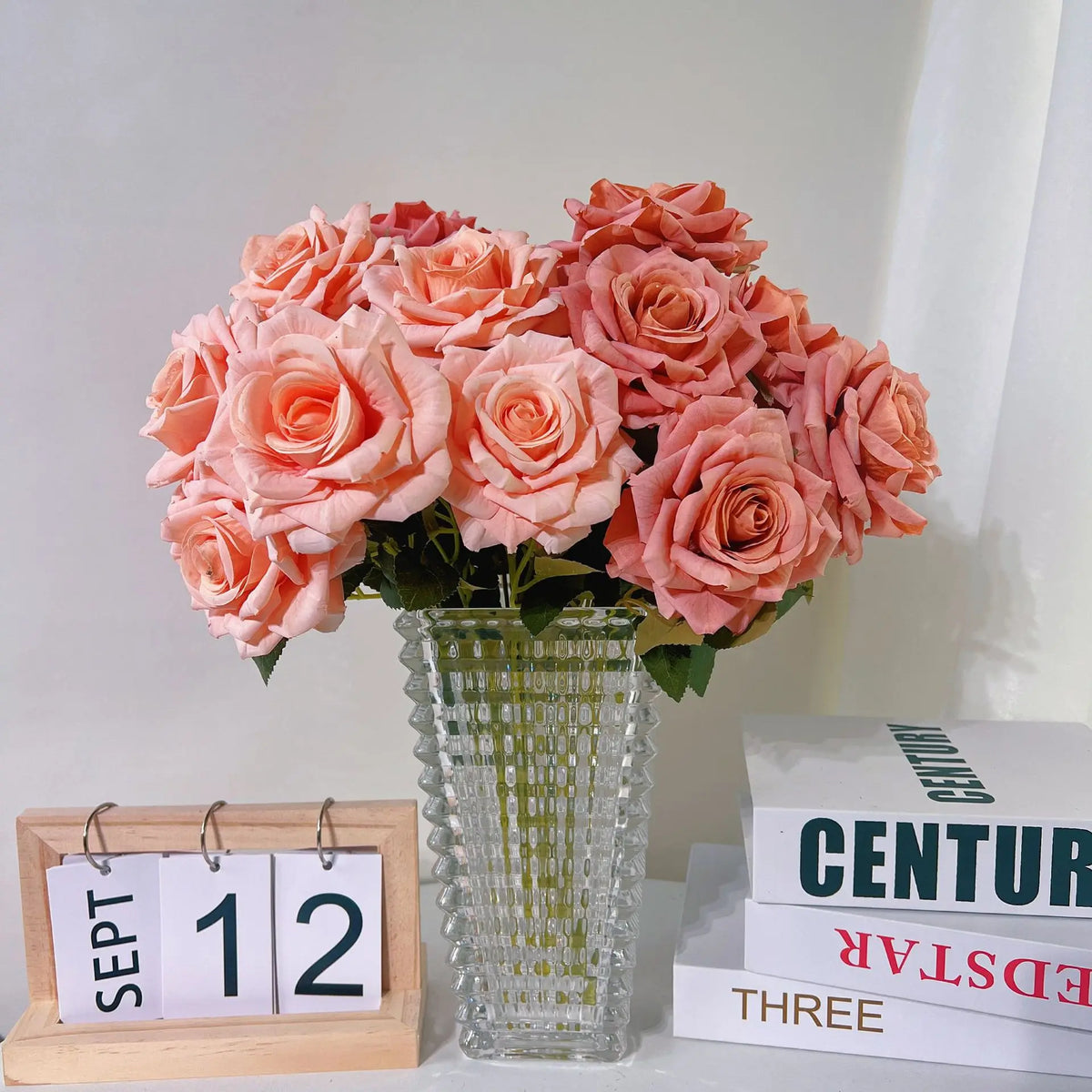 Bouquet of artificial silk rose wines for interior - view 2