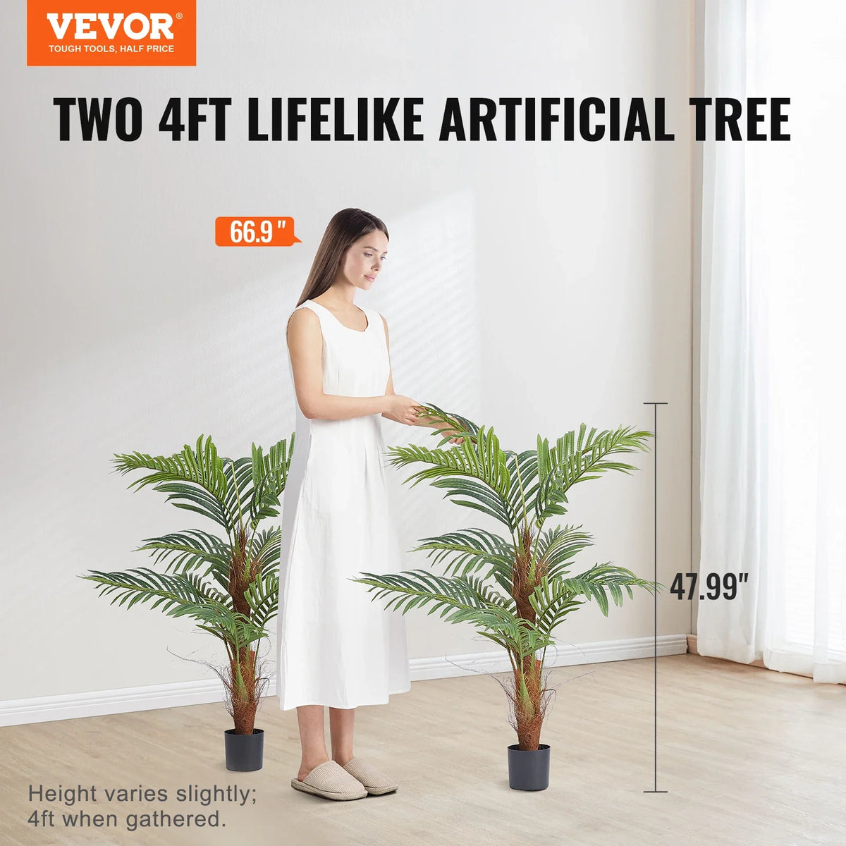 Artificial palm plant easy to care and secure for indoors - view 2