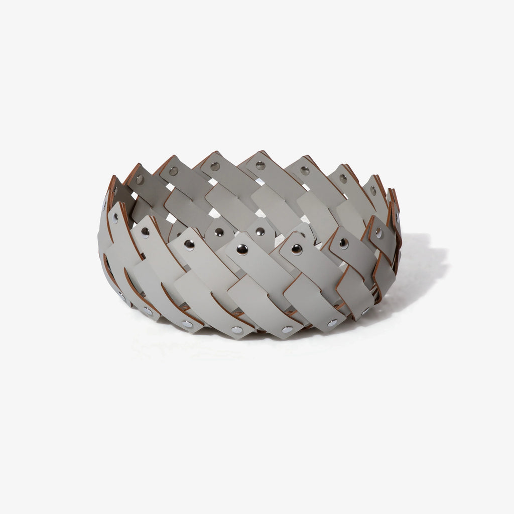 Luxury hand-made braided leather storage baskets - view 7