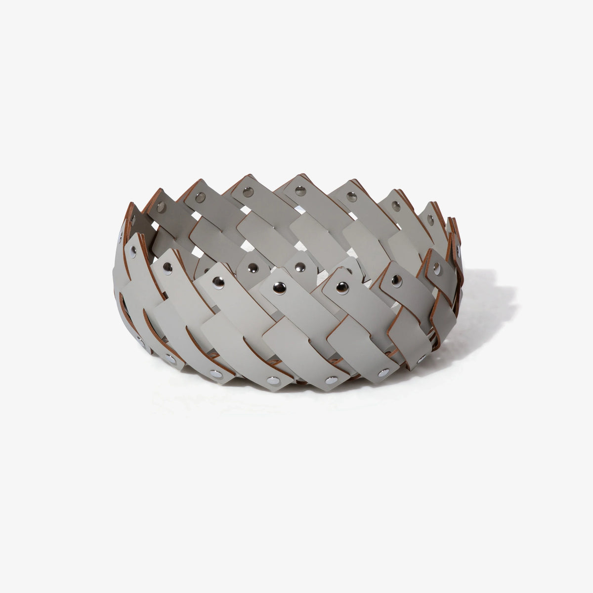 Luxury hand-made braided leather storage baskets - view 7