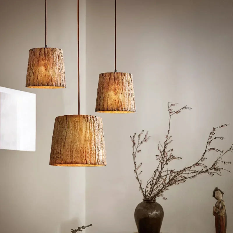 Hanging wooden imitation Japanese style wabi sabi retro decor