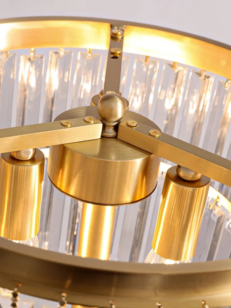Modern design copper crystal desk lamp luxury - view 5