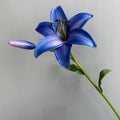 Artificial lys branch floral decoration for interior - Blue