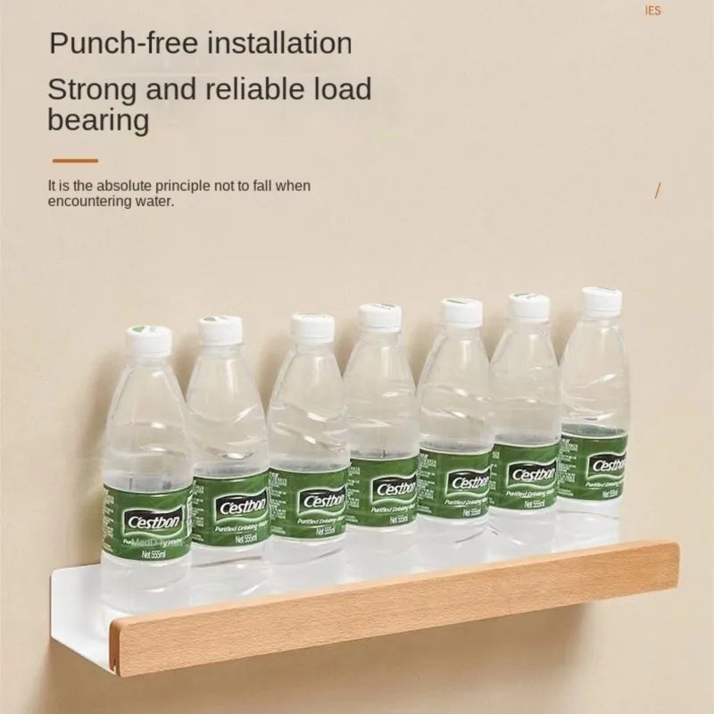 Waterproof beech shelf for kitchen and bathroom storage - view 6