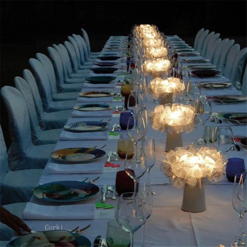 Modern plastic decorative floral design desk lamp - view 5