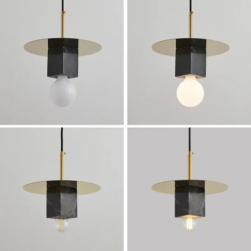 Nordic marble chandelier design minimalist creative for modern decoration - view 5