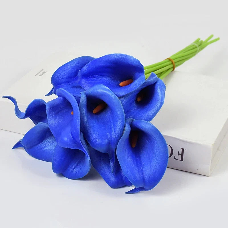 Lot of artificial flowers lys calla for wedding and decoration - J / 5 Pieces