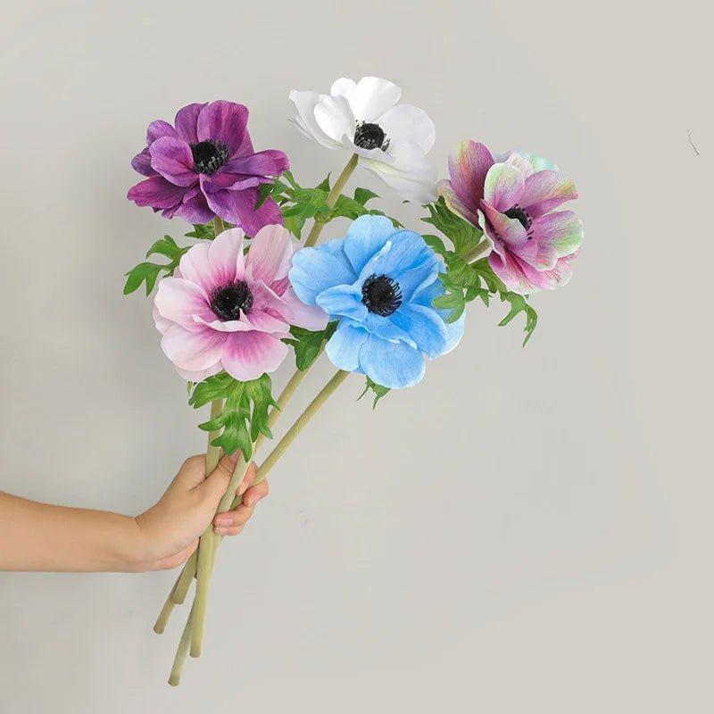 Anemone branch artificial flowers decoration wedding table at home
