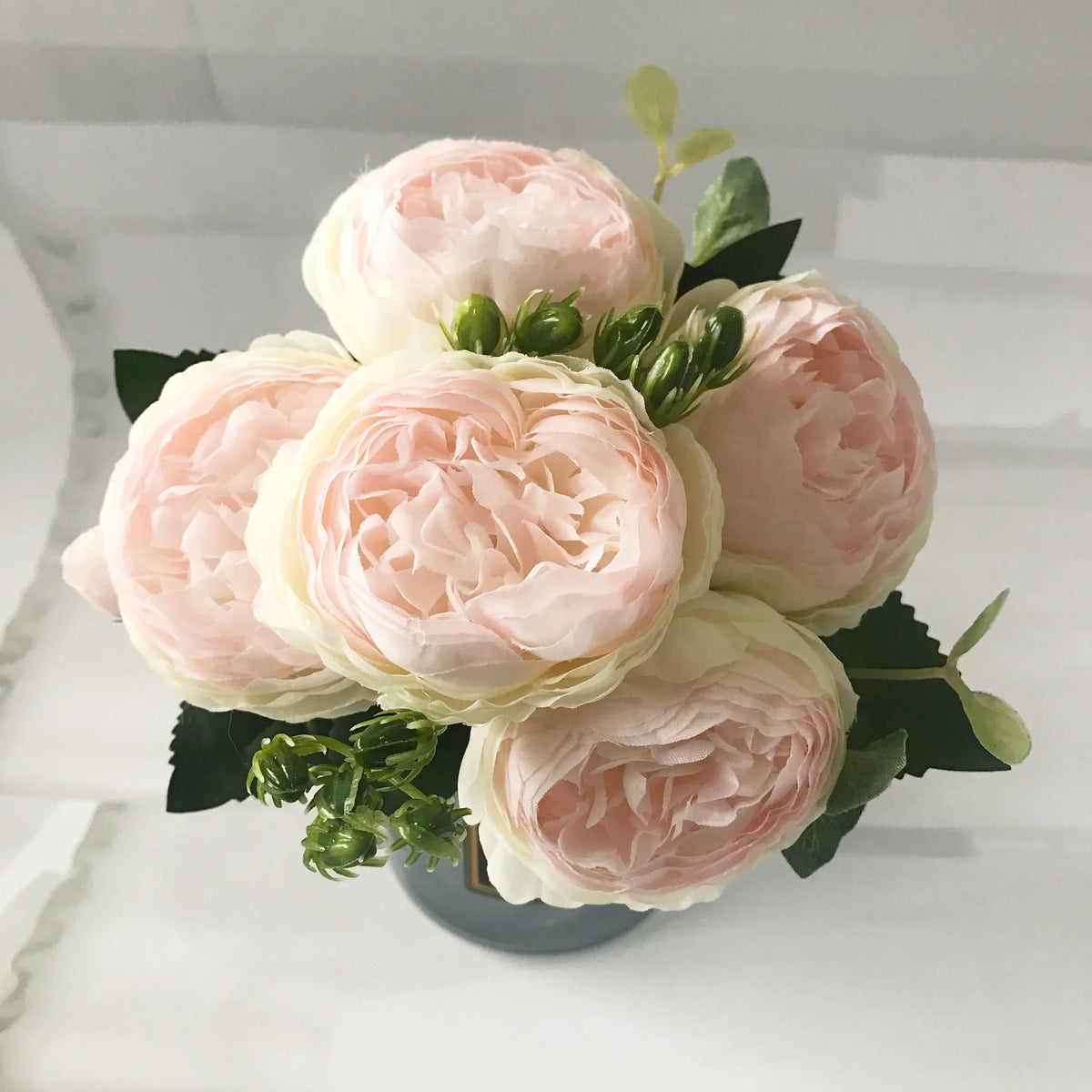 Bouquet of artificial peonies for interior wedding decoration - 7