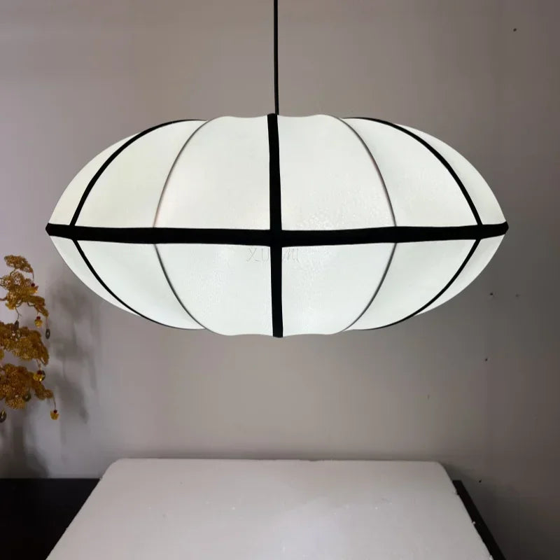 Nordic fabric laten silk Zen during light, living room interior decoration, Japanese beige lantern during light - view 2