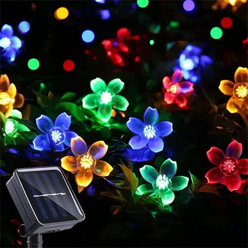 Sunlight garland for garden outdoor decoration fairytale - Cherry colorful / 6.5m 30leds 2 modes