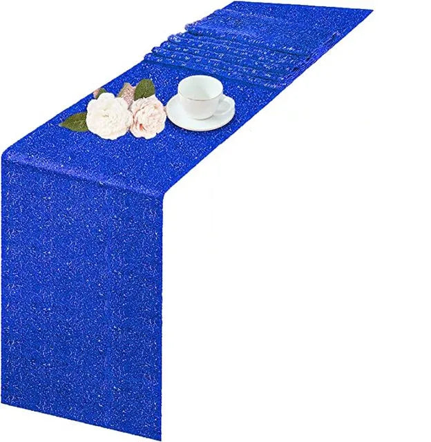 Gold-gold pink glittered table runner