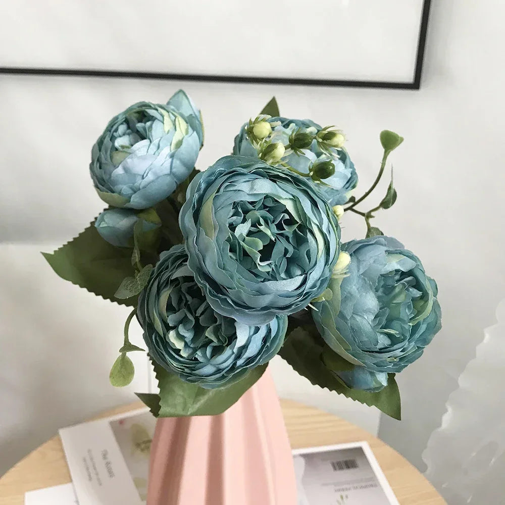Bouquet of artificial peonies for wedding decoration and home - 11
