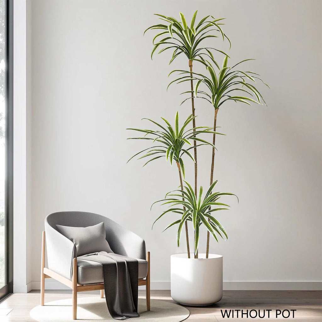3 artificial plants dracaena for a realistic decoration - view 2
