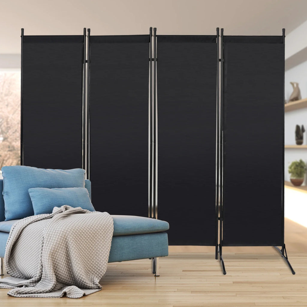 3/4 Panel Folding Room Divider Freestanding Tall Privacy Screens Partition Office/Room Partition Divider, 2.6×1.8m / 2×1.7m