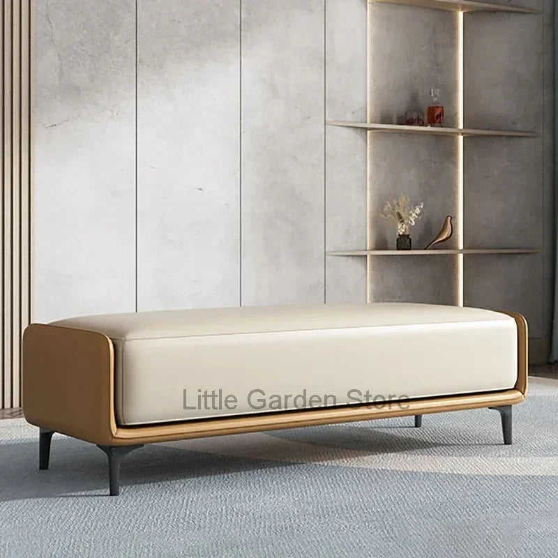 Design Italian leather stools for living room and bedroom