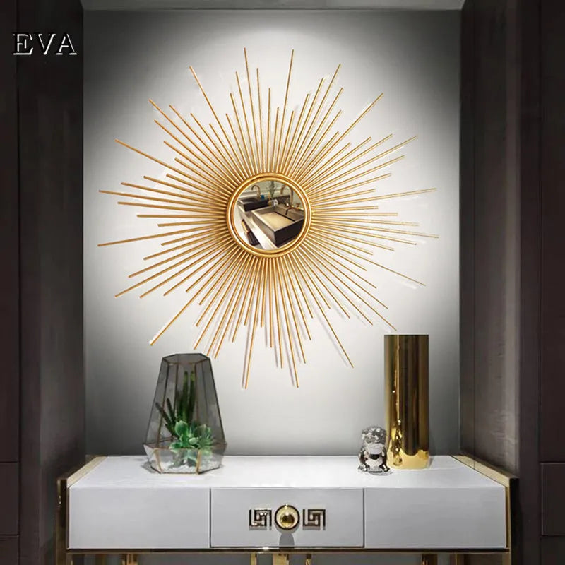 Decorative metal mirror for creative wall decoration - view 2