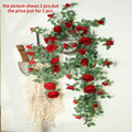 Artificial flowers in pink silk vines floral decoration elegant - Red