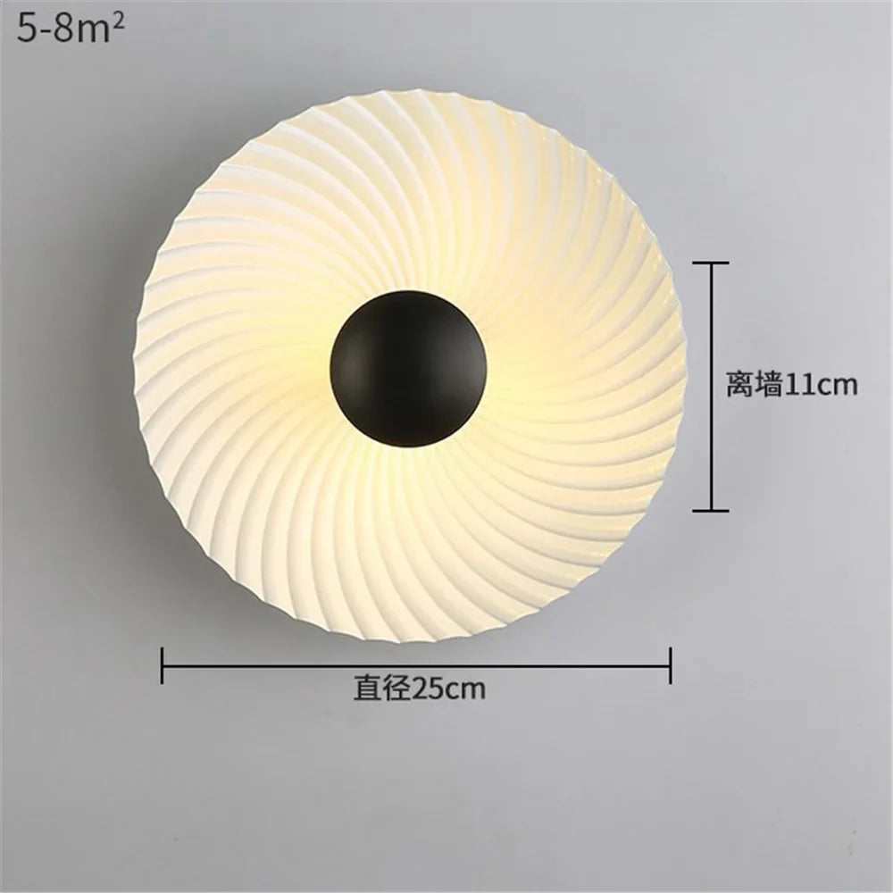 LED wall sconce round in decorative Nordic metal for modern interior - G