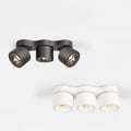 Variable intensity folding rotary led spotlights for interior lighting