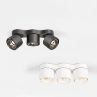 Variable intensity folding rotary led spotlights for interior lighting