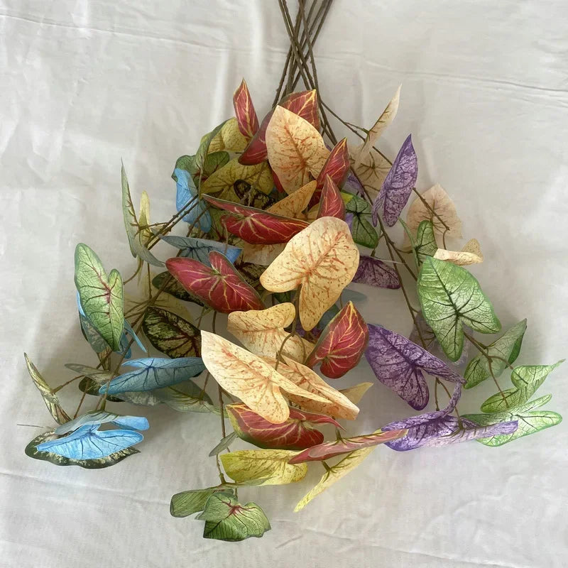 Artificial plants taro foliage natural decoration for outdoor interior
