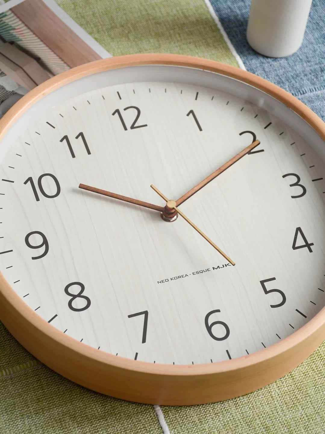 Wall clock in modern wood creative home decoration - view 3