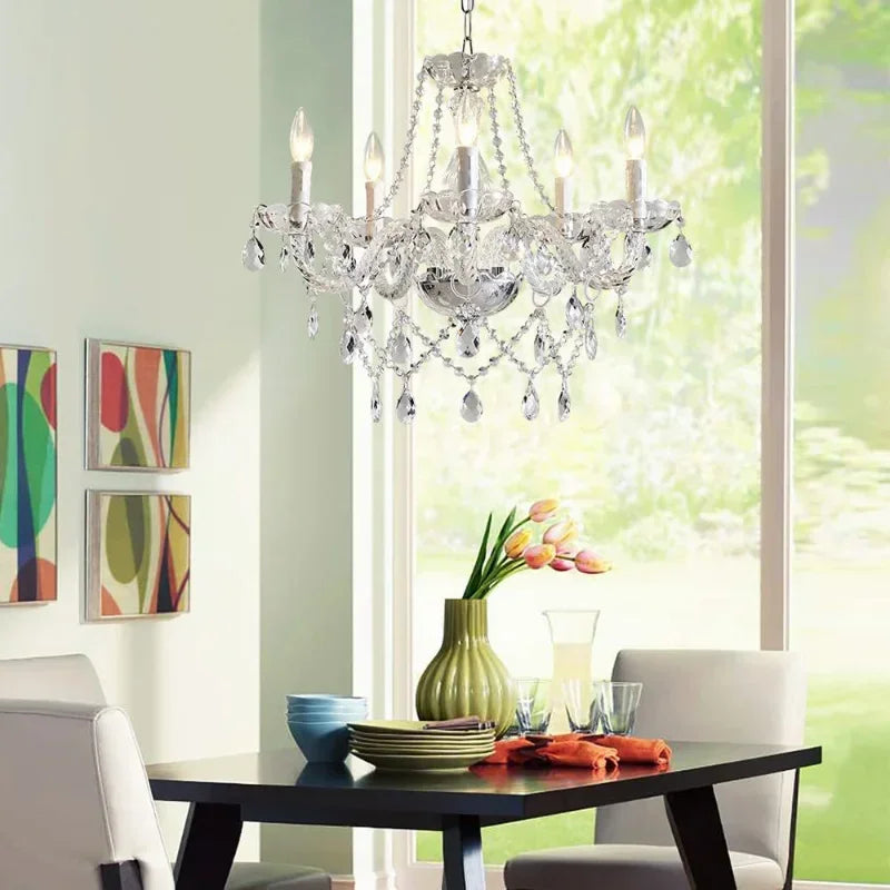 Chandelier in modern crystal for elegant and bright decoration - view 4