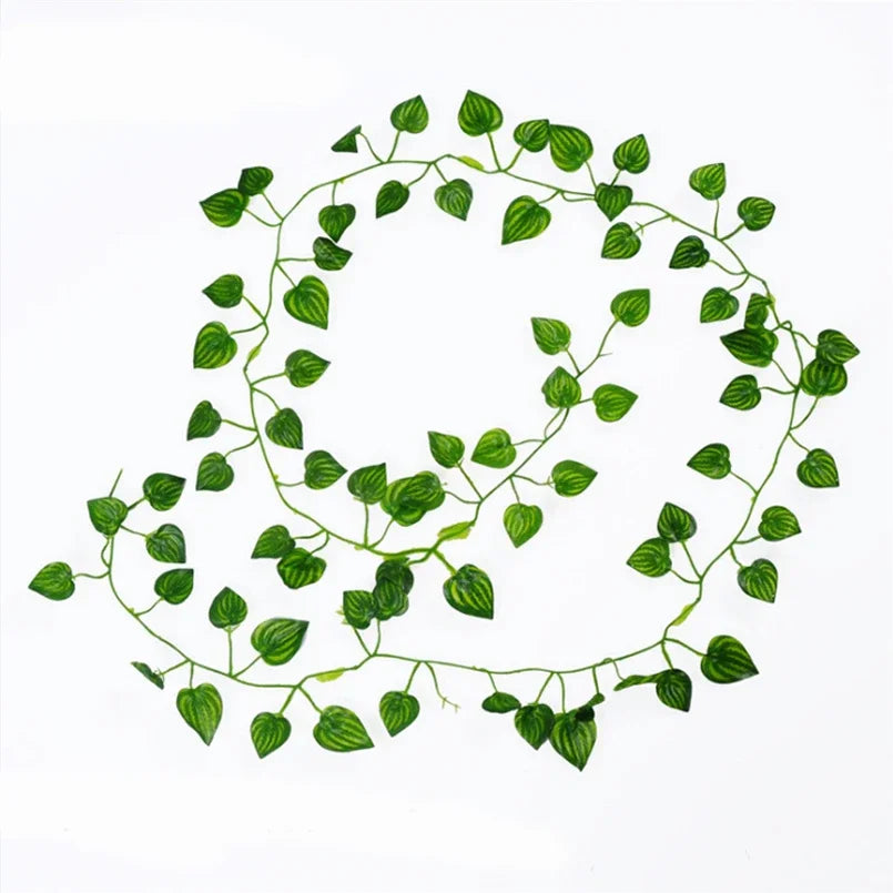 Artificial Christmas garland for interior and exterior decoration - 12 pieces / Watermelon leaf
