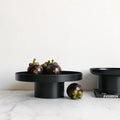 Round decorative storage tray for fruits and cosmetics