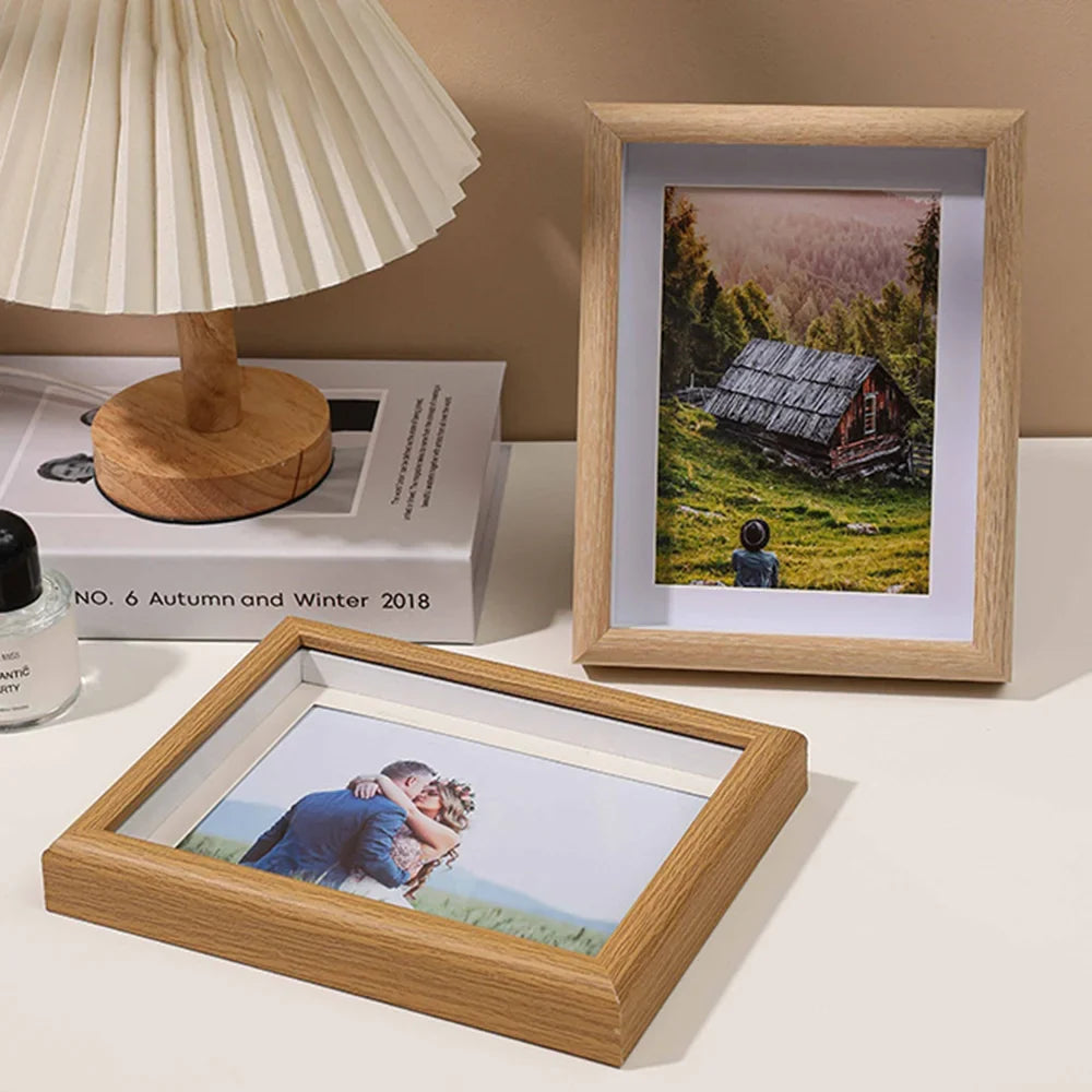 Wooden picture frame for portraits family wedding and travel - view 5