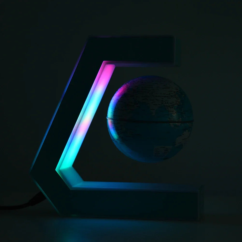 Magnetic Levitating Globe Frame with LED Light Cool Tech decor Birthday Christmas Gift for Men Boys Boyfriend,Office Desk Gadget - view 2