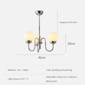 Minimalist pendant light in glass and iron for modern spaces - D 45cm / Cool White