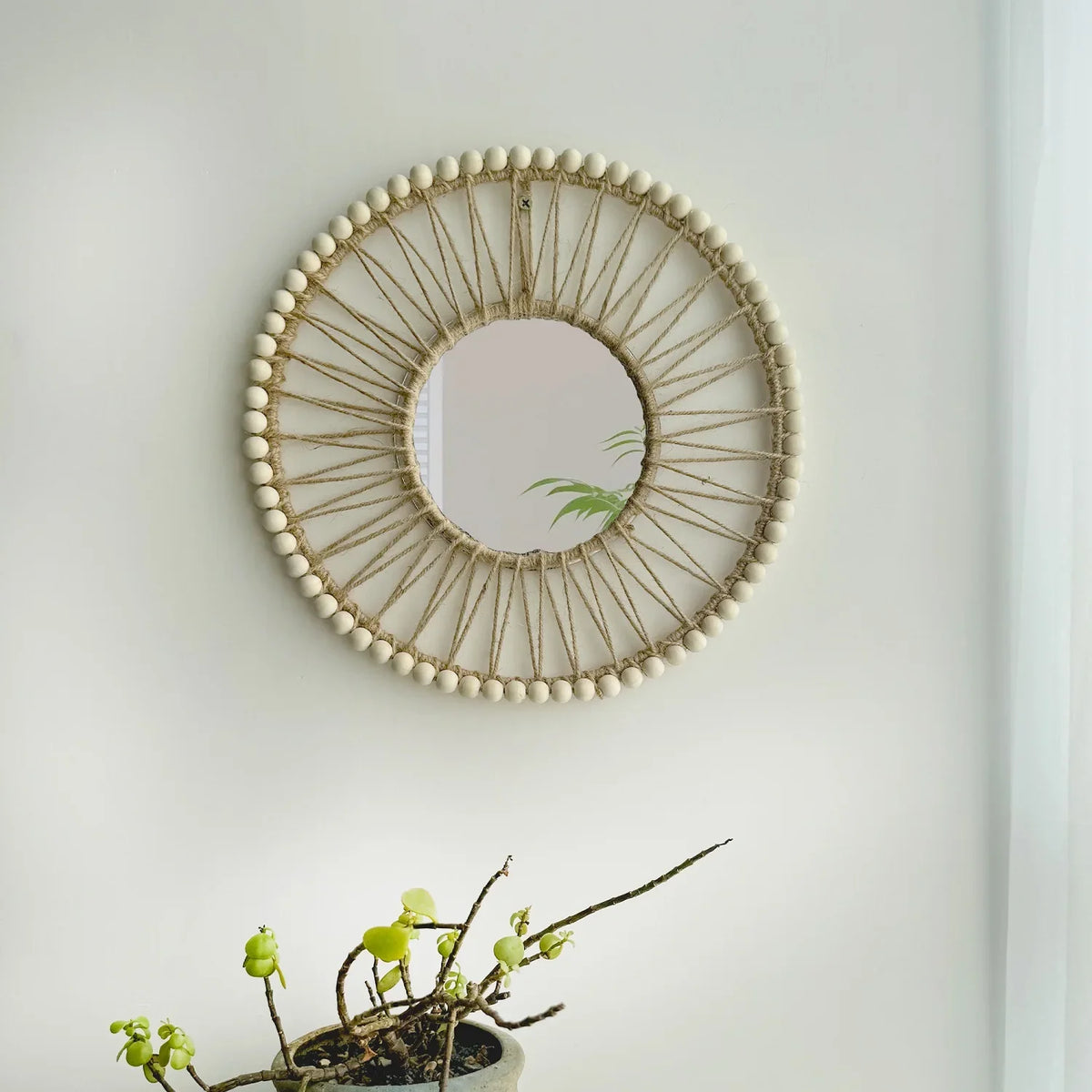 Decorative mirror hand woven Nordic for elegant interior - view 4