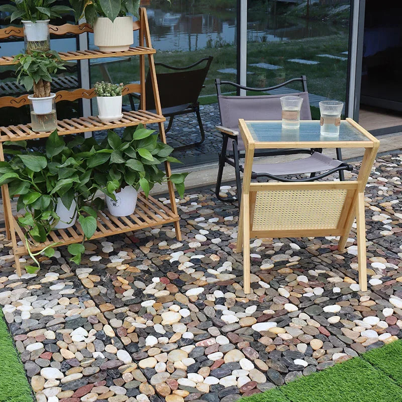 Stone-Look Interlocking Deck Tiles Waterproof - view 2