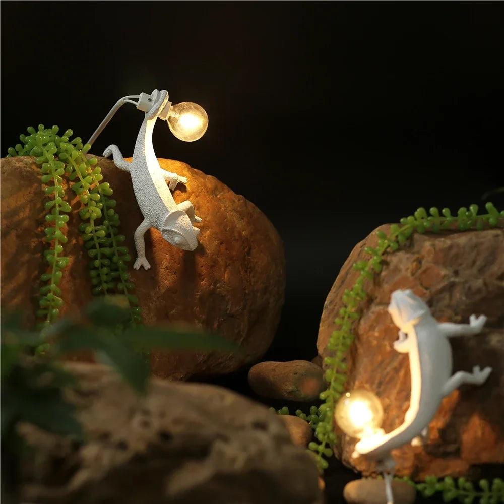 Nordic lizard nightlight modern decorative lamp in resin - view 4