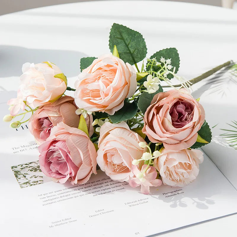 Artificial flowers for wedding decoration and scrapbooking - Light Pink