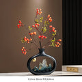 New Chinese welcome pine vase ornament, living room entrance TV cabinet, Bogu rack ornament, office housewarming gift - A2