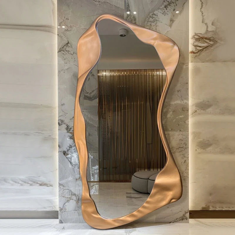 Nordic artistic mirror full format creative elegant frame - Gold / 120x200cm