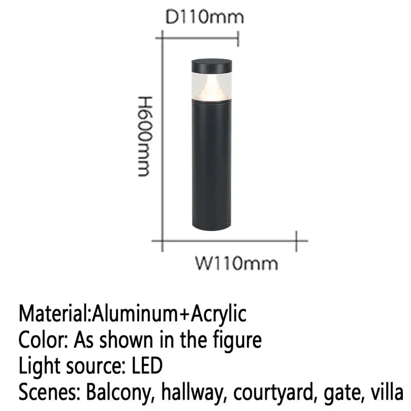 Led outdoor lamp for garden and courtyard - R  H60CM Electric