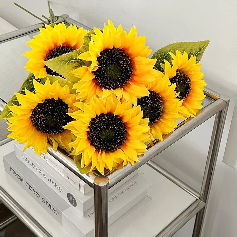 Artificial decorative sunflower for floral arrangements and photography - view 4