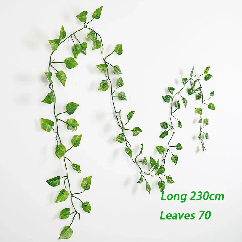 Artificial plant suspended ivy for wall decoration and wedding - Scindapsus Leaves