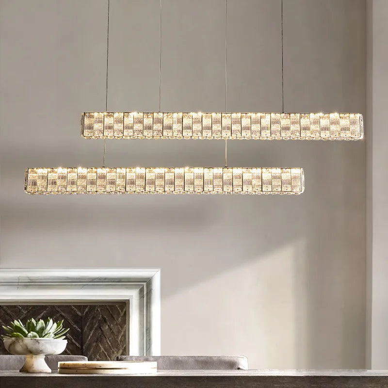 Postmodern crystal chandelier for bar and living room - view 3