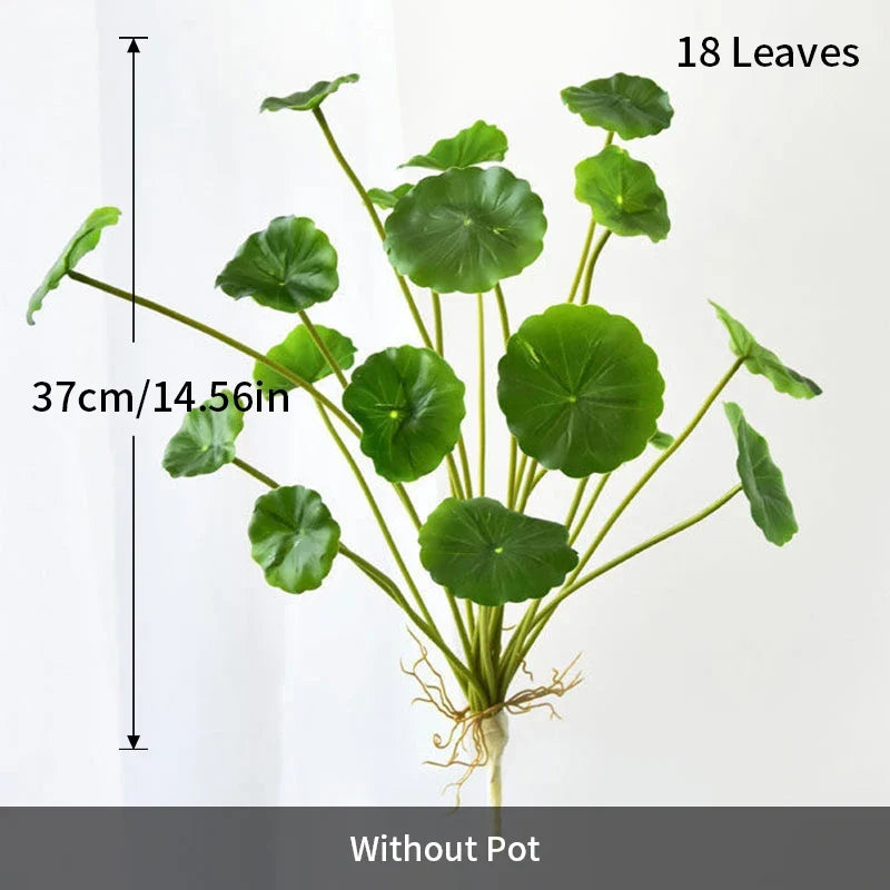 Artificial plants lotus with eucalyptus for interior decoration - 37cm 18 feuilles