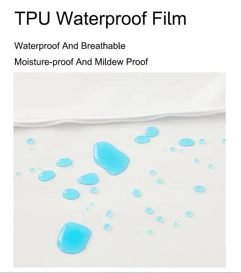 Six-Sided Waterproof Zippered Mattress Encasement, Breathable, Noiseless, Machine-Washable Zipped Mattress Cover, - view 4