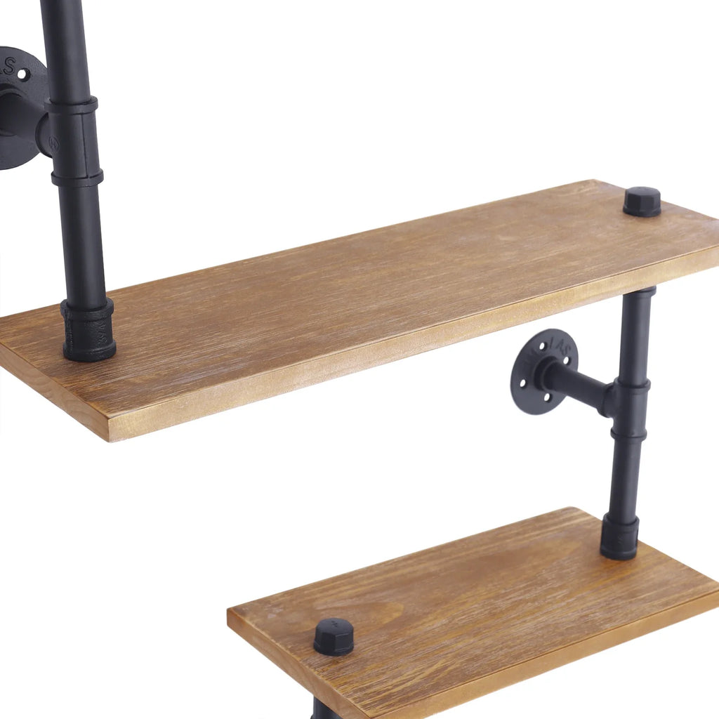 Retro three-storey wooden wall frame suspended - view 2