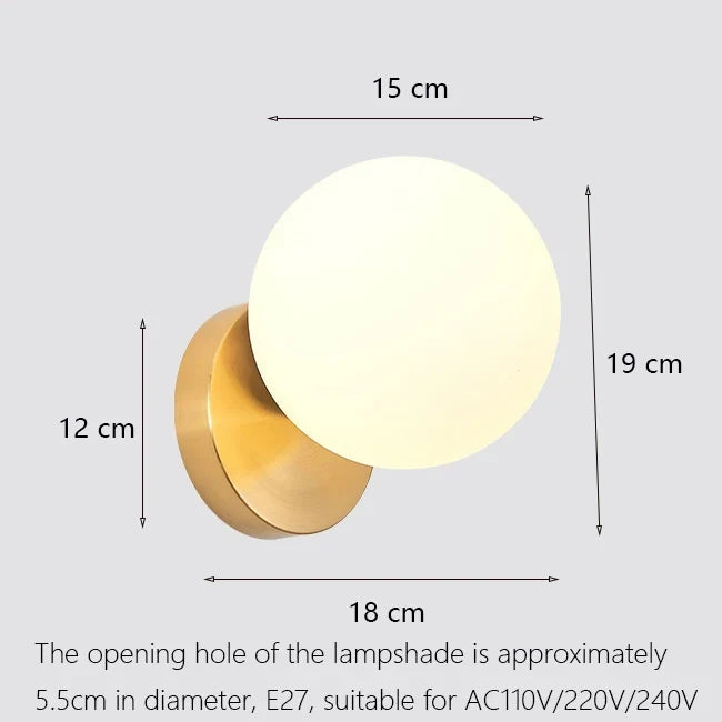 Art decorative luxury glass wall sconce for interior - 13 / LED Bulb