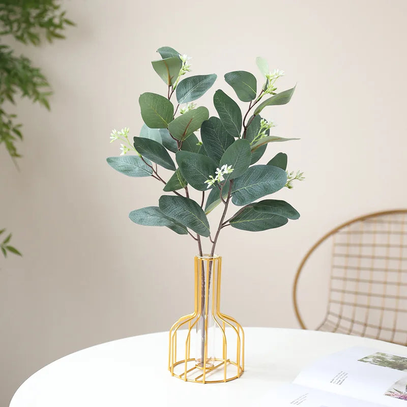 Branch of eucalyptus artificial decoration garden balcony simulated plant - view 6