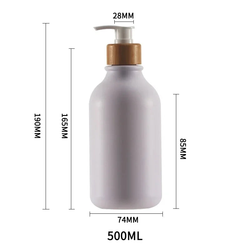 Portable soap dispenser bottle with pump - Frosted White - 500ml